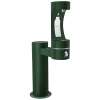 Outdoor Ezh2O Bottle Filling Station Single Pedestal Non-Filtered Non-Refrigerated Freeze Resistant Evergreen, LK4410BFFRKEVG