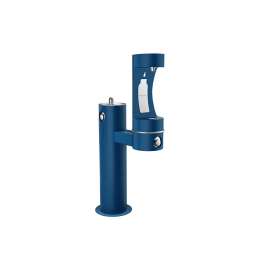 Outdoor Ezh2O Lower Bottle Filling Station Bi-Level Pedestal Non-Filtered Non-Refrigerated Blue, LK4420BF1LBLU