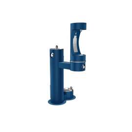 Outdoor Ezh2O Lower Bottle Filling Station Bi-Level Pedestal With Pet Station Non-Filtered Non-Refrigerated Blue, LK4420BF1LDBBLU