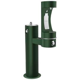 Outdoor Ezh2O Lower Bottle Filling Station Bi-Level Pedestal Non-Filtered Non-Refrigerated Freeze Resistant Evergreen, LK4420BF1LFRKEVG