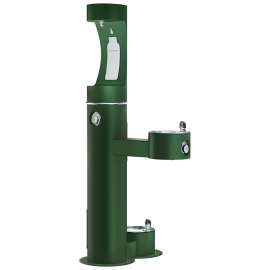 Outdoor Ezh2O Upper Bottle Filling Station Bi-Level Pedestal With Pet Station Nonfilter Nonrefrige Freezeresist Evergreen, LK4420BF1UDBFRKEVG
