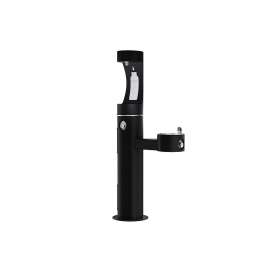 Outdoor Ezh2O Upper Bottle Filling Station Bi-Level Pedestal Non-Filtered Non-Refrigerated Freeze Resistant Black, LK4420BF1UFRKBLK
