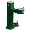 Outdoor Bi-Level Pedestal Fountain With Pet Station Non-Filtered Non-Refrigerated Evergreen, LK4420DBEVG
