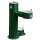 Outdoor Bi-Level Pedestal Fountain With Pet Station Non-Filtered Non-Refrigerated Freeze Resistant Evergreen, LK4420DBFRKEVG