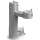 Outdoor Bi-Level Pedestal Fountain With Pet Station Non-Filtered Non-Refrigerated Freeze Resistant Gray, LK4420DBFRKGRY