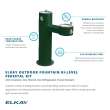 Outdoor Bi-Level Pedestal Fountain Non-Filtered Non-Refrigerated Freeze Resistant Black, LK4420FRKBLK