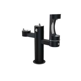Outdoor Ezh2O Lower Bottle Filling Station Tri-Level Pedestal Non-Filtered Non-Refrigerated Black, LK4430BF1LBLK