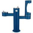 Outdoor Ezh2O Lower Bottle Filling Station Tri-Level Pedestal Non-Filtered Non-Refrigerated Blue, LK4430BF1LBLU