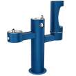 Outdoor Ezh2O Lower Bottle Filling Station Tri-Level Pedestal Non-Filtered Non-Refrigerated Blue, LK4430BF1LBLU