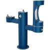 Outdoor Ezh2O Lower Bottle Filling Station Tri-Level Pedestal Non-Filtered Non-Refrigerated Blue, LK4430BF1LBLU