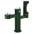 Outdoor Ezh2O Lower Bottle Filling Station Tri-Level Pedestal Non-Filtered Non-Refrigerated Evergreen, LK4430BF1LEVG