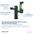 Outdoor Ezh2O Lower Bottle Filling Station Tri-Level Pedestal Non-Filtered Non-Refrigerated Evergreen, LK4430BF1LEVG