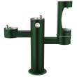 Outdoor Ezh2O Lower Bottle Filling Station Tri-Level Pedestal Non-Filtered Non-Refrigerated Fr Evergreen, LK4430BF1LFRKEVG