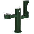 Outdoor Ezh2O Lower Bottle Filling Station Tri-Level Pedestal Non-Filtered Non-Refrigerated Fr Evergreen, LK4430BF1LFRKEVG
