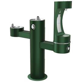 Outdoor Ezh2O Lower Bottle Filling Station Tri-Level Pedestal Non-Filtered Non-Refrigerated Fr Evergreen, LK4430BF1LFRKEVG