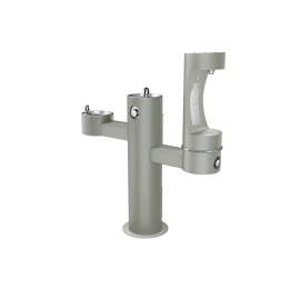 Outdoor Ezh2O Lower Bottle Filling Station Tri-Level Pedestal Non-Filtered Non-Refrigerated Fr Gray, LK4430BF1LFRKGRY