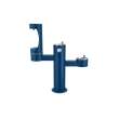 Outdoor Ezh2O Middle Bottle Filling Station Tri-Level Pedestal Non-Filtered Non-Refrigerated Blue, LK4430BF1MBLU
