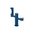 Outdoor Ezh2O Middle Bottle Filling Station Tri-Level Pedestal Non-Filtered Non-Refrigerated Blue, LK4430BF1MBLU