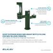 Outdoor Ezh2O Middle Bottle Filling Station Tri-Level Pedestal Non-Filtered Non-Refrigerated Blue, LK4430BF1MBLU