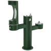 Outdoor Ezh2O Middle Bottle Filling Station Tri-Level Pedestal Non-Filtered Non-Refrigerated Evergreen, LK4430BF1MEVG