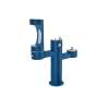 Outdoor Ezh2O Middle Bottle Filling Station Tri-Level Pedestal Non-Filtered Non-Refrigerated Fr Blue, LK4430BF1MFRKBLU