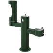 Outdoor Ezh2O Middle Bottle Filling Station Tri-Level Pedestal Non-Filtered Non-Refrigerated Fr Evergreen, LK4430BF1MFRKEVG