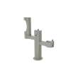 Outdoor Ezh2O Middle Bottle Filling Station Tri-Level Pedestal Non-Filtered Non-Refrigerated Fr Gray, LK4430BF1MFRKGRY