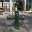 Outdoor Ezh2O Upper Bottle Filling Station Tri-Level Pedestal Non-Filtered Non-Refrigerated Evergreen, LK4430BF1UEVG