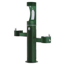 Outdoor Ezh2O Upper Bottle Filling Station Tri-Level Pedestal Non-Filtered Non-Refrigerated Evergreen, LK4430BF1UEVG