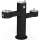 Outdoor Tri-Level Pedestal Fountain Non-Filtered Non-Refrigerated Black, LK4430BLK