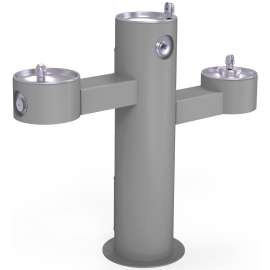 Outdoor Tri-Level Pedestal Fountain Non-Filtered Non-Refrigerated Gray, LK4430GRY