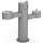 Outdoor Tri-Level Pedestal Fountain Non-Filtered Non-Refrigerated Gray, LK4430GRY