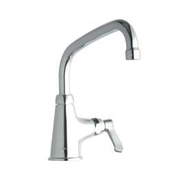 Single Hole With Single Control Faucet With 8" Arc Tube Spout 2" Lever Handle Chrome, LK535AT08L2