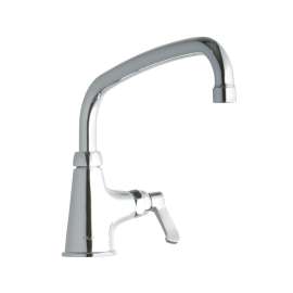 Single Hole With Single Control Faucet With 10" Arc Tube Spout 2" Lever Handle Chrome, LK535AT10L2
