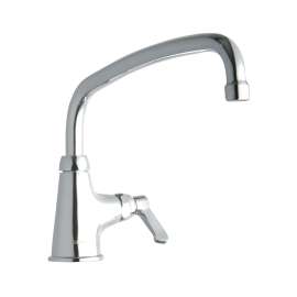 Single Hole With Single Control Faucet With 12" Arc Tube Spout 2" Lever Handle Chrome, LK535AT12L2