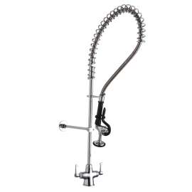 Single Hole Concealed Deck Mount Faucet 44In Flexible Hose W/1.2 Gpm Spray Head 2" Lever Handles 1.2 Gpm Spray Head, LK543LC