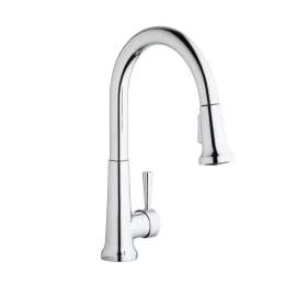 Everyday Single Hole Deck Mount Kitchen Faucet With Pull-Down Spray Forward Only Lever Handle Chrome, LK6000CR