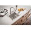 Allure Single Hole Kitchen Faucet With Lever Handle Satin Stainless Steel, LK7921SSS