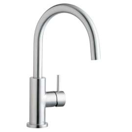 Allure Single Hole Kitchen Faucet With Lever Handle Satin Stainless Steel, LK7921SSS