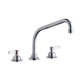 8" Centerset With Concealed Deck Faucet With 10" High Arc Spout 2" Lever Handles Chrome, LK800HA10L2