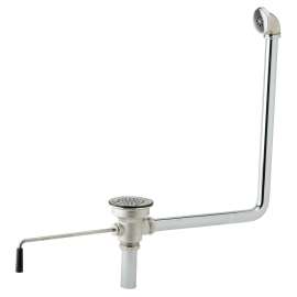 3-1/2" Drain Fitting Rotary Lever Operated With Overflow W/ 1-1/2" Diameter Tailpiece, LK86RT