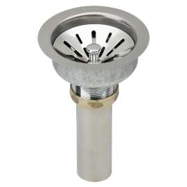 Deluxe Drain 3-1/2" Type 304 Stainless Steel Body For Fireclay Sinks, LK99FC