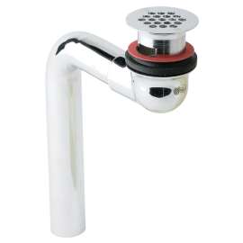 1-1/2" Or 1-5/8" Drain Outlet Fitting Chrome Plated Brass Perforated Grid And Elbow, LKAD174LO