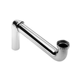 3-1/2" Drain Fitting Chrome Plated Brass Offset Tailpiece, LKADOS