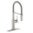 Avado Single Hole Kitchen Faucet With Semi-Professional Spout And Forward Only Lever Handle Lustrous Steel, LKAV1061LS