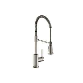 Avado Single Hole Kitchen Faucet With Semi-Professional Spout And Lever Handle Lustrous Steel, LKAV2061LS