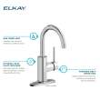 Avado Single Hole Bar Faucet With Lever Handle Lustrous Steel, LKAV3021LS