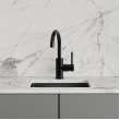 Avado Single Hole Bar Faucet With Lever Handle Matte Black, LKAV3021MB