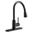 Avado Single Hole Kitchen Faucet With Pull-Down Spray And Forward Only Lever Handle Black Stainless, LKAV3031BK