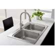 Avado Single Hole Kitchen Faucet With Pull-Down Spray And Forward Only Lever Handle Lustrous Steel, LKAV3031LS